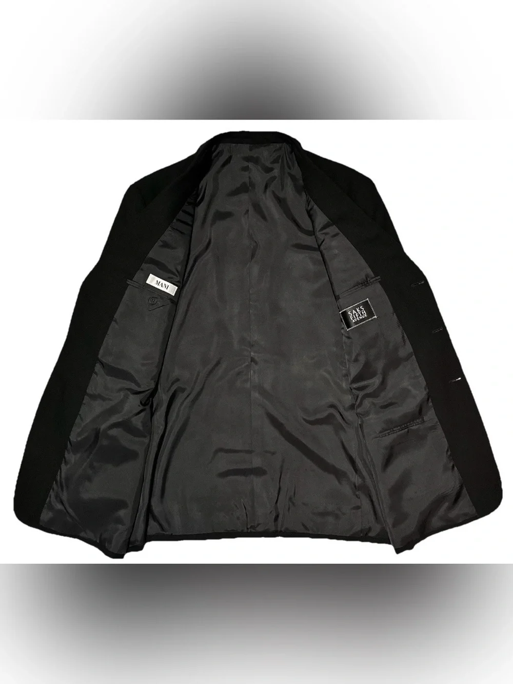 $2695 GIORGIO ARMANI MANI SUIT 48R 48 R SAKS 5TH SINGLE BREASTED BLACK 4 SZN